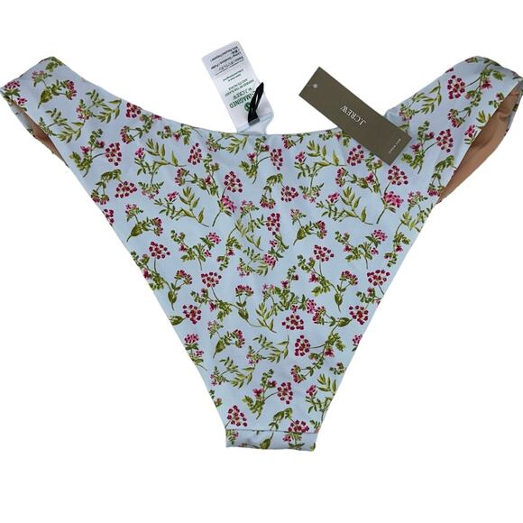 J. Crew Curved Waist cheeky Bikini Bottom Meadow Floral Size XXS NWT - Picture 2 of 3